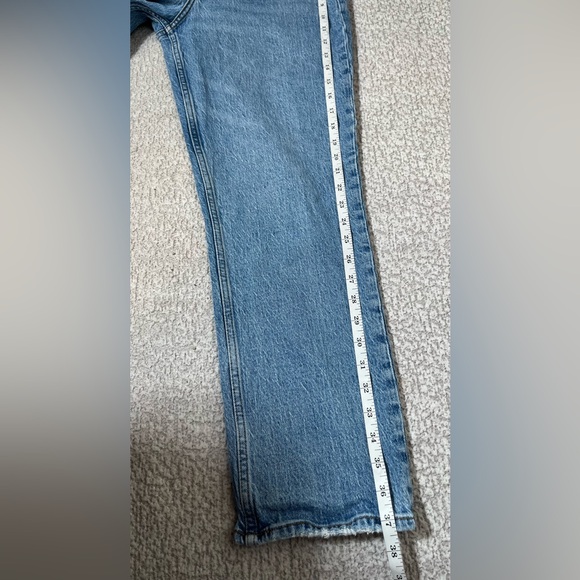 Abercrombie & Fitch Curve Love Mid Rise Straight Jeans - Light Wash Denim SZ 29 - Picture 12 of 15
